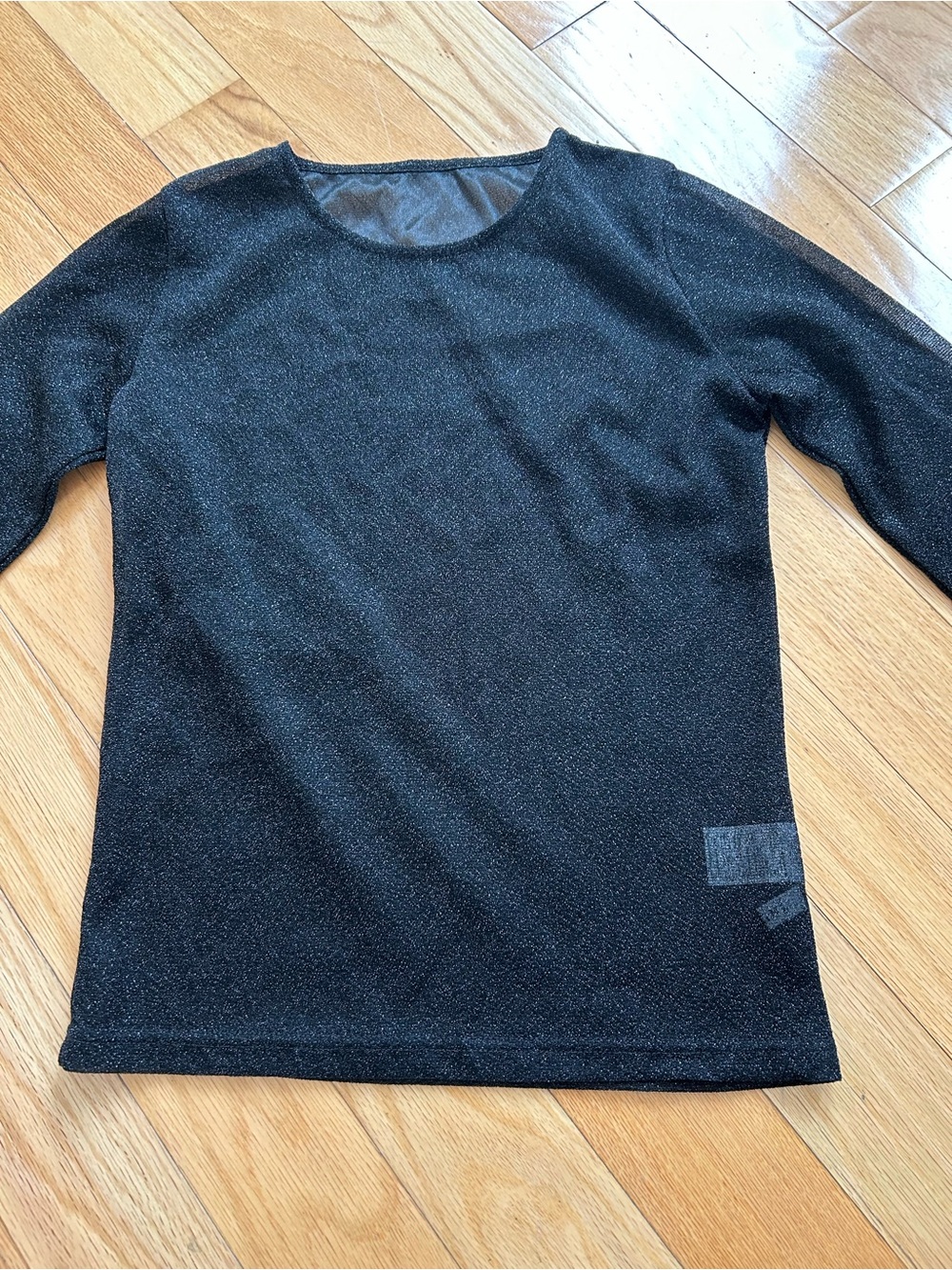 Women Black Long-Sleeve Knit Shirt